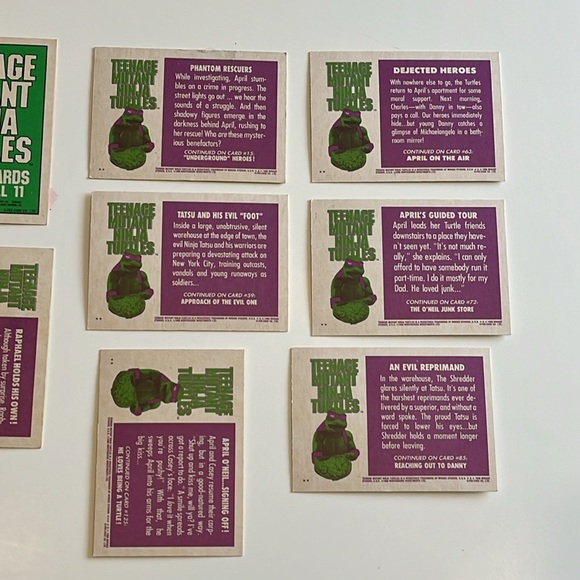 Lot of 10 TEENAGE MUTANT NINJA TURTLES MOVIE CARDS O-PEE-CHEE Limited Edition - Picture 6 of 6